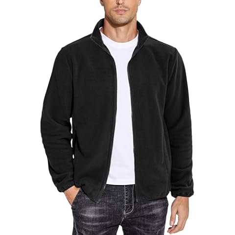 COOFANDY Men's Full Zip Fleece Jacket Cover
