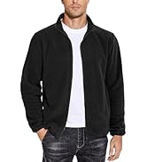 Aueoeo Men's Fleece Jackets Full Zip Lightweight Outdoor Hiking Jackets Winter Coats Outdoor Winter Warm Jacket Pockets On Clearance