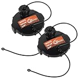 Aussio (2-Pack, Black T1020-1 Waste Valve Cap with Bayonet Hook 3' with Capped 3/4' GHT RV Sewer Cap