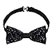 CWECVWE Men's Daily Fashion Pre Tied Bow Tie, Gorgeous Bow Ties For Wedding Party Gift, Dress Decor Bow Tie Compatible with Zodiac Constellation Galaxy Black Starry Night Stars Glow Dark Midnight