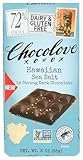 CHOCOLOVE Hawaiian Sea Salt 72% Dark Chocolate Bar, 3 OZ