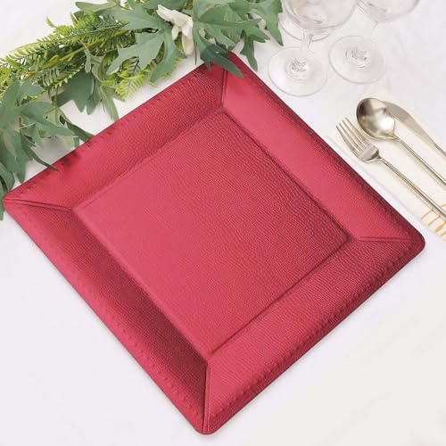 Platos cuadrados burgundy 13 pulg x 10 efavormart miniatura 6