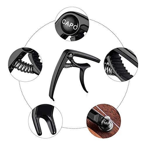 EURYTKS Capo de Guitare ukulélé Professionnel Capo, avec 10 médiators de Guitare 2 Supports de médiators, pour ukulélé… - Les Beatles, Paul McCartney, John Lennon, RIngo Starr, George Harrison EURYTKS Capo de Guitare ukulélé Professionnel Capo, avec 10 médiators de Guitare 2 Supports de médiators, pour ukulélé… – Image 3