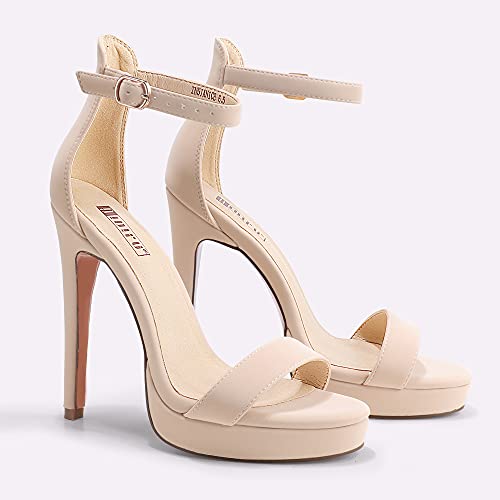 IDIFU Women's Stiletto High Heel Sandals Platform Open Toe Ankle Strap Dress Shoes for Women Bride Ladies in Wedding Bridal Party Homecoming3