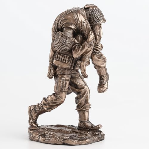 Estatua Militar Decorativa Resina y Bronce No Soldier Left Behind 13 cm miniatura 4