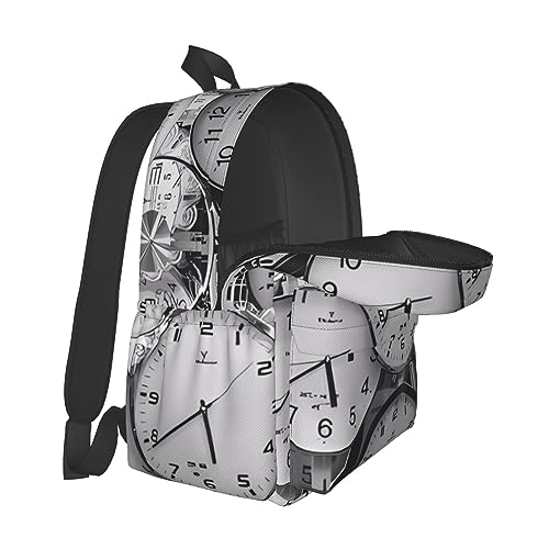 Sac à dos imprimé horloge art grande capacité imperméable - 5