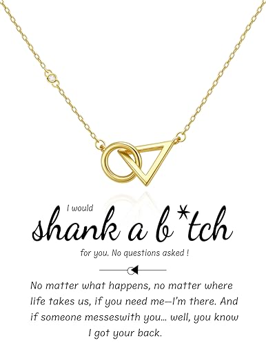 MOLAYES Friendship Necklace Gifts for Her 14K Gold BFF Necklace Dainty Friendship Jewelry for woman Bestie Soul Sister Gifts Minimalist Best Friend Necklaces for Women
