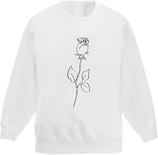Azeeda 'Rose' Kid's Sweatshirt/Jumper (7-8 Years) (KW00012741)