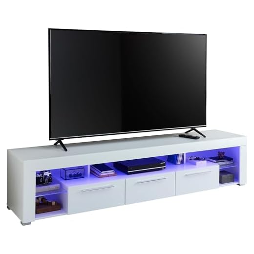 GOAL Hochglanz TV-Board mit LED-Beleuchtung