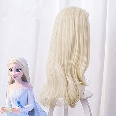 Topcosplay Womens Cosplay Wig Long Blonde Wavy Halloween Costume Wigs
