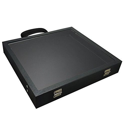 Black Display Case with a Clear Glass Lid - Thumbnail 3