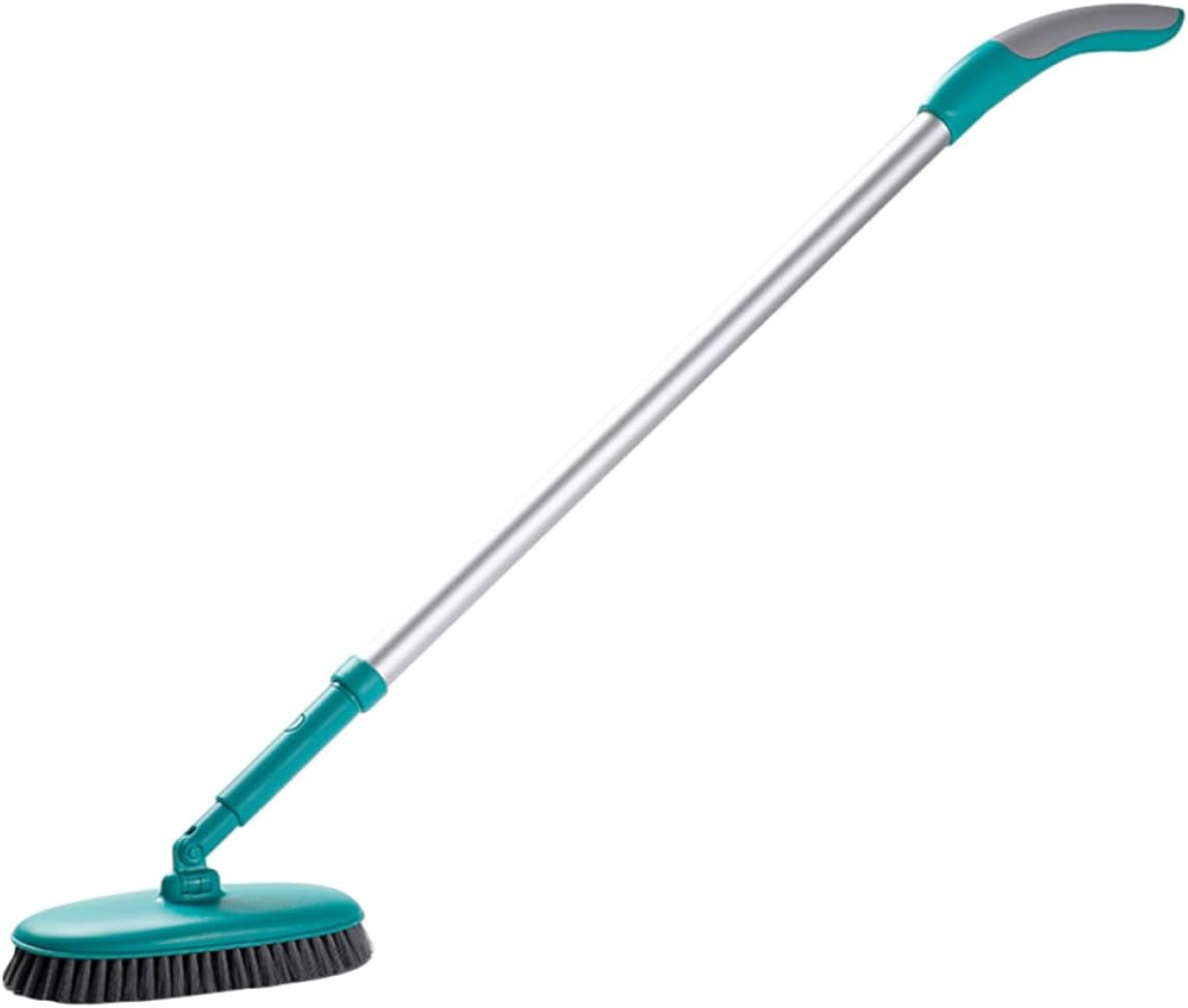 Cleaning Brush for Tiles and Floors Long Handle Soft Bristles Rotating Head Easy to Use