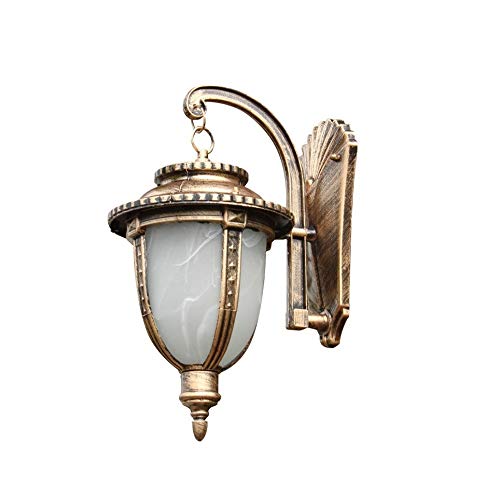 Applique extérieure haut de gamme en bronze huilé et détails de verre givré