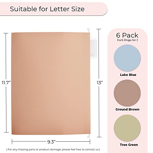 Y Yoma 6 Pack Extra Capacity Hanging File Folders Letter Size Accordion Decorative File Folder Cute Colored Hanging Folder Organizer For Office Home With 1/5-Cut Adjustable Tabs, Natural Color #TOP3