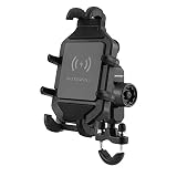 Delymol Phone Holder for Motorcycle Aluminum Alloy Material Sturdy and Base 360°Rotating Suitable Sh