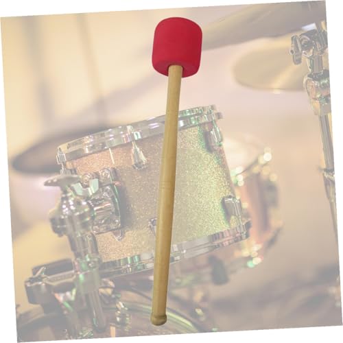 Mazo grande para bombo Totority con mango de madera, parche de bombo, baquetas para percusión de marcha miniatura 7