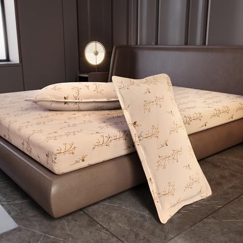 Image of Divine Casa 210 TC Cotton King Bedsheet, Coral Sands, 275x275cm