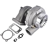 Niyako Turbo Charger with Gaskets, Anti-Surge Compressor AR.70/63 Universal Turbocharger T3 Flange, Replacement# GT3582 GT35 GT3582R Fit 2.5L-6.0L Engines Water and Oil Cooled