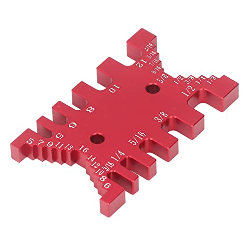 Caliper, Aluminium Dovetail Jig Height Tenon Pliers Gauges with Pre Fabricated Guides for Precise Control of The Tenon Position (Red)