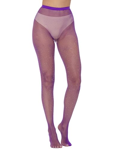 Image of Lastclream High Waisted Fishnet Tights for Women Sexy Fishnets Stockings Full Footed Fishnet Sheer Pantyhose Plus Size