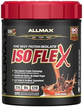 ALLMAX Nutrition - ISOFLEX - 100% Ultra-Pure Whey Protein Isolate - Chocolate - 1 Pound