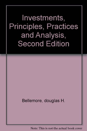 Investments, Principles, Practices and Analysis... B001UXRGTY Book Cover