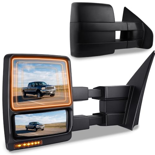 LEDKINGDOMUS Towing Mirrors Pickup Compatible with 2007-2014 Ford F-150 by LEDKINGDOMUS - Used condition - US$135.43