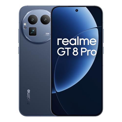 realme GT 8Pro 5G Smartphone 16+512GB, Blue, 6.72 inch Screen, 144Hz Display, 120W SuperVOOC, 7000mAh Battery, 32MP+250MP Camera, Qualcomm Snapdragon 8 Elite Gen 5, IP69
