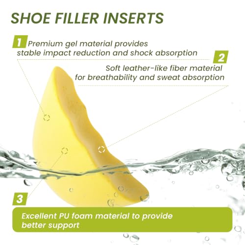 Image of Shoe Filler for Too Big Shoes - 4 Pairs Shoe Cushion Inserts for Flats