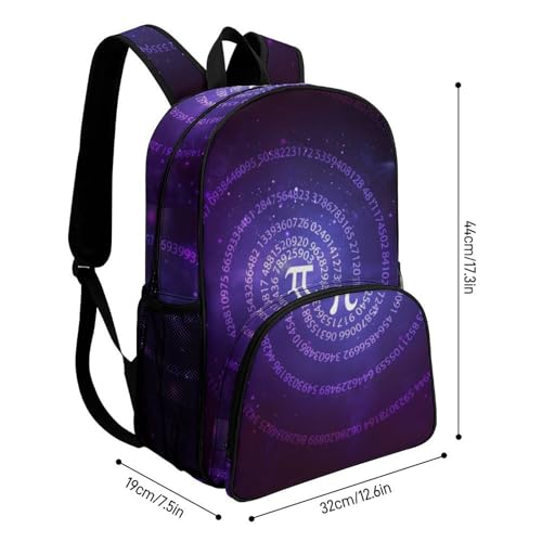Funny Mathematical Happy Pi Day Backpack for Worker Teacher Business Hiking Travel Bag Shoulders Bag2