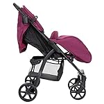 SAYOYO Buggy Leicht und Bequem, ab Geburt bis 36 Monate bis 22kg, Faltbarer Kinderwagen, mit Gliederbremse, Verlängertes Verdeck mit Reißverschluss, Einkaufskorb, Violett