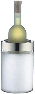 alfi Chłodziarka do wina Crystal, aktywna chłodziarka do butelek z podwójnymi ściankami, 0355.010.00 chłodziarka do szampana po prostu schłodzenie w zamrażarce, chłodzenie butelek przez wiele godzin