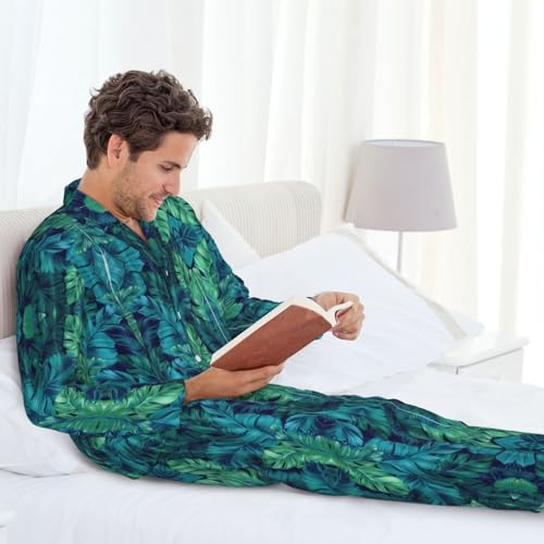 Pyjama classique imprimé tropical vêtement de nuit léger contre les nuits chaudes - 3