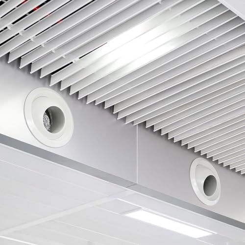 Grille d'aération sphérique orientable blanche pour un flux d'air fluide