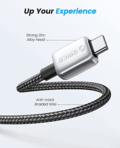 Image of ORICO USB Cable, 100W LED Display Fast Charging Syncing Cord USB C Cord Compatible with MacBook Pro /Air, Samsung Galaxy S22 /S21 /S20 Ultra, Note 20 /10, iPad Pro Air and More
