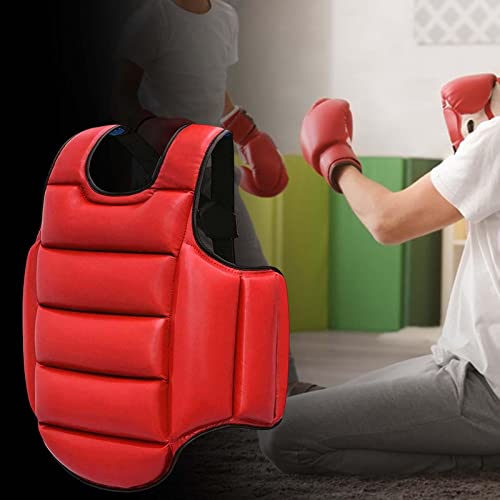 SM SunniMix Corpetto Protettivo, Corpetti Taekwondo con Cinghie Regolabili, Taekwondo Protector Vest Rib Equipment Karate Protezioni da Boxe Adatto per Altezza di Circa 140 Cm-160 Cm, Rosso Blu M