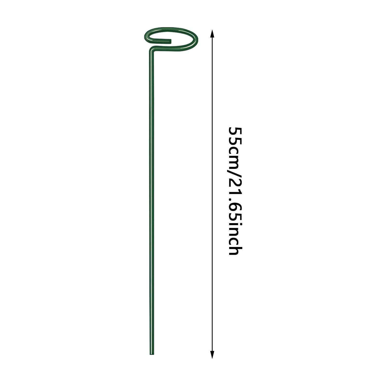 12 Pièces Tuteurs Plantes Supports Tiges Anneaux Fer Renforcé Installation Simple pour Pots Fleurs Tomates Marigold Utilisation Intérieur Extérieur, Hauteur 55cm
