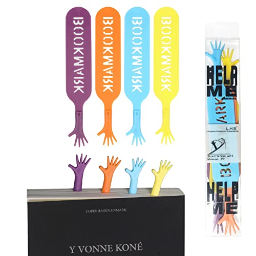 LIOUCBD 36Pcs Funny Help Me 3D Hand Bookmarks, Cartoon PP Book Markers