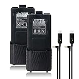 Purzest 2 Pack UV-5R BL-5L 3800mAh Extended Radio Li-ion Battery Withe USB Cable Compatible with Baofeng UV-5R BF-8HP UV-5X RD-5R UV-5RTP UV-5R Plus UV-5RE Etc Two Way Radio