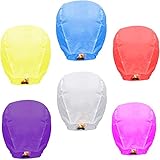 Sky Lanterns Flying Paper Lanterns Chinese Lanterns Multicolour Lanterns for Weddings, Birthdays, Memorials and Much More (Small Color)