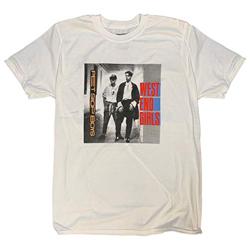 Pet Shop Boys T Shirt - West End Girls 100% Official-s White