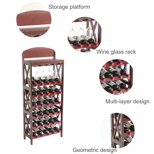 Soporte para botellas de vino de madera 54x26x138 cm miniatura 5