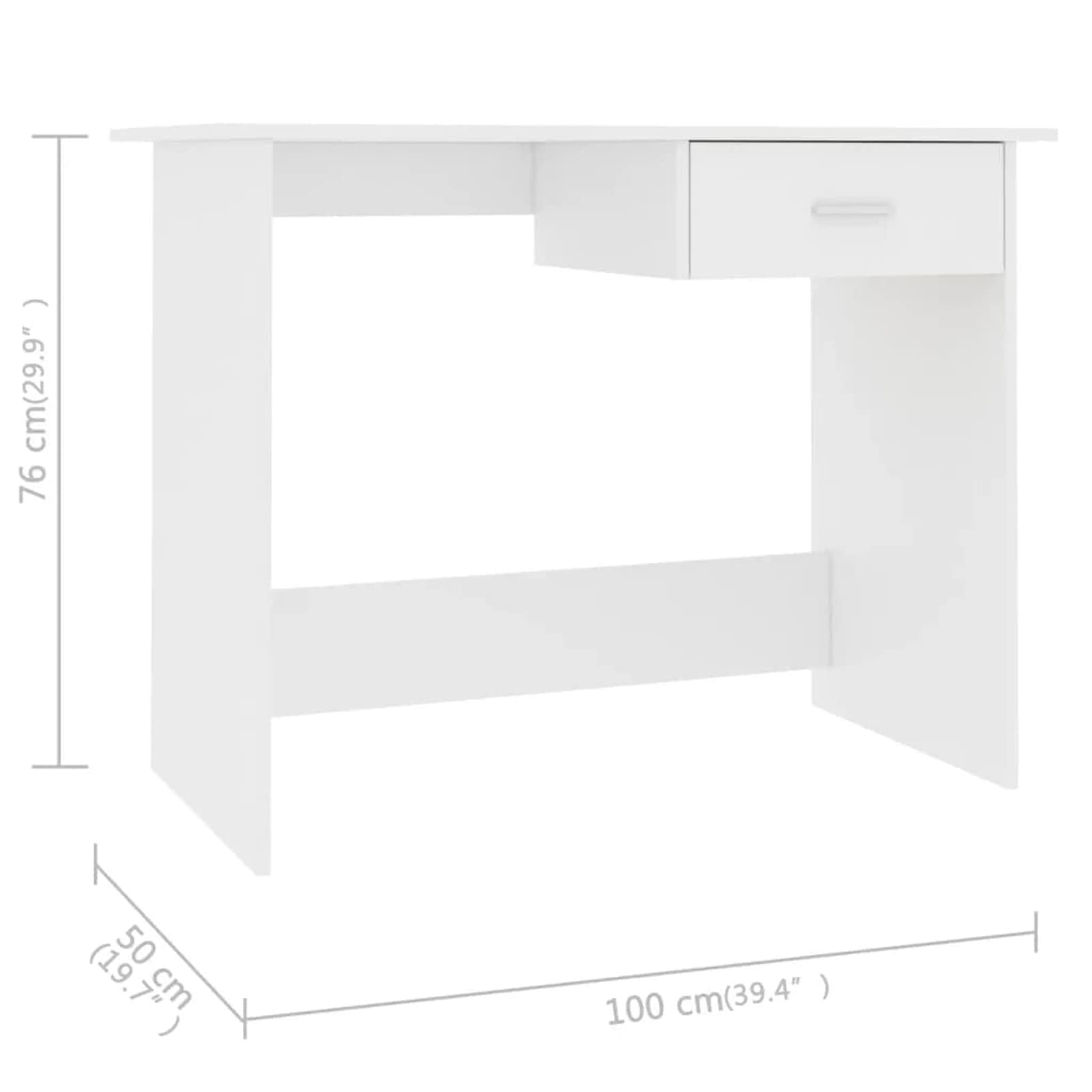 Bureau blanc 100 x 50 x 76 cm en bois multicouche, bureau, bureau, bureau, bureau, bureau, bureau, bureau, bureau, bureau, bureau, bureau, bureau, bureau, bureau, bureau, mobilier studio