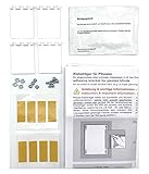 glasleiste holz LIEFERUNG: Stick & Fix Front - Set mit 4 Klebeplatten (weiß) für 4 Spannschuhe