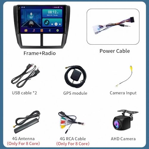 Estéreo de Automóvil Subaru Forester 2007-2013 Mirror Link Bluetooth Aux GPS 7