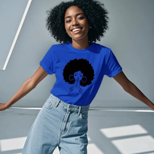 Image of Black History Shirts Black Graphic tees for Men and Women, Magic Fashion Afro American Natural Hair Vintage Melanin T-Shirts