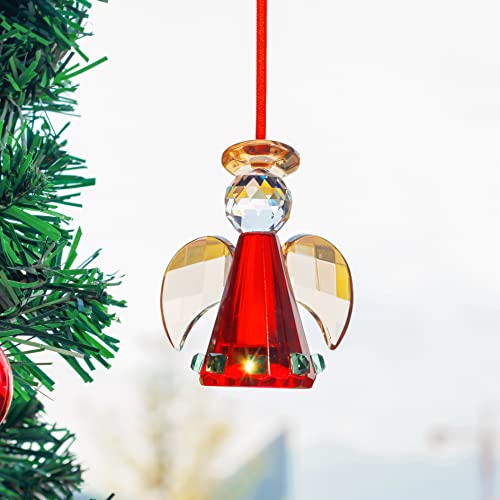 Crystal Angel Carft Figurine Pendant Birthday Party Window Decor Christmas Hanging Decorations Wedding Ornament,Gift Boxed #TOP7