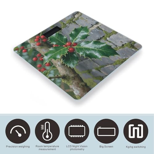 Báscula digital para baño con pantalla LED y vidrio templado miniatura 3