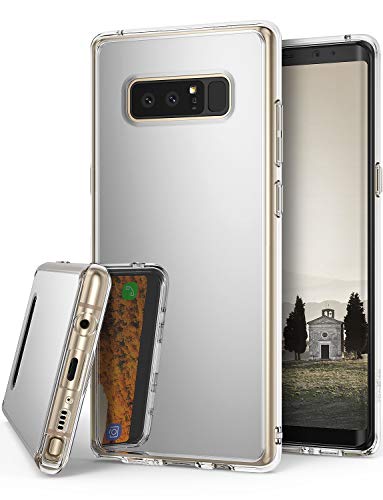 Ringke Mirror Compatible with Galaxy Note 8 Case Bright Reflection Radiant Luxury Mirror Bumper Shock Absorption Technology Stylish Protective Cover for Galaxy Note8 - Silver
