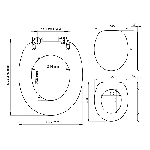 Tiger 252022546 WC-Sitz Steigerhout in Natur-Holzoptik mit Absenkautomatik